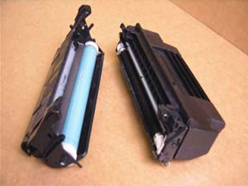 Widok kasety kartridża laserowego rozdzielonej na dwie części - HP LJ 4 / 4M